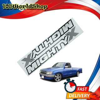 สติ๊กเกอร์ Mighty-X Sticker Toyota Toyota Mighty-X  ขาว-ดำ จำนวน 2 ชิ้น