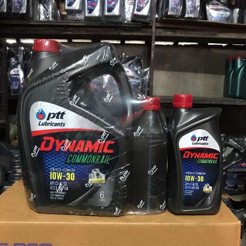 ราคาและรีวิว**แพํค 8 ลิตร **น้ำมันเครื่อง ดีเซล ปตท Ptt dynamic commonrail 10w-30 และ 15w-40 ดีเซล ขนาด 6 ลิตร แถม 2 ลิตร