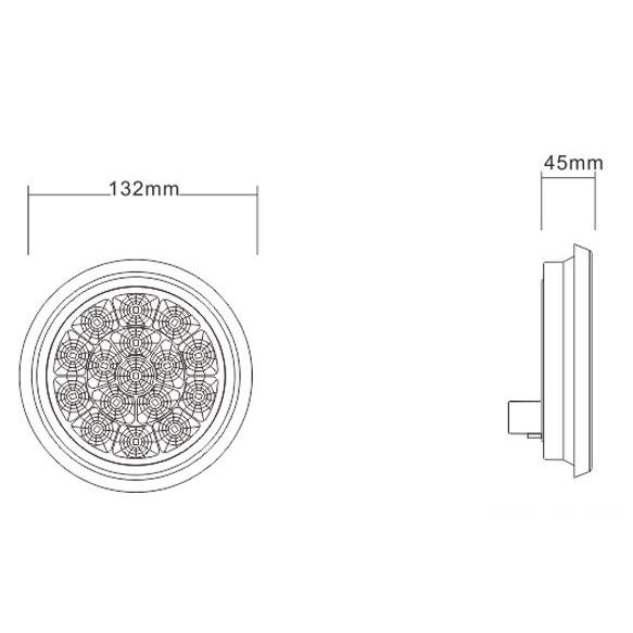 ไฟท้ายกลมขอบยาง-led-12v-มี3สี-แดง-เหลือง-ขาว-รถทัวร์-รถบัส-รถกระบะ-รถตู้-วัสดุเ