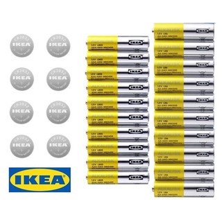 สินค้า [มีแยกขาย2ก้อน] IKEA ALKALISK อิเกีย ถ่าน อัลคาไลน์ ขนาด AA AAA CR2032 ถ่านอเนกประสงค์ ถ่านไฟฉาย ถ่านอิเกีย ถ่าน