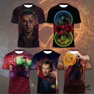 【CustomFashion】เสื้อยืดคอสเพลย์ พิมพ์ลายกราฟฟิค Doctor Strange 2 in the Multiverse of Madness Marvel พลัสไซซ์ แฟชั่นฤดูร้อน สําหรับผู้ชาย