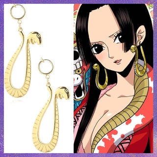 One Piece ต่างหู Boa Hancock คอสเพลย์ อะนิเมะ ไม่ต้องเจาะหู Snake Princess องค์หญิงอสรพิษ โบอา แฮนค็อก cosplay