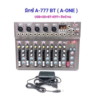 A-ONE มิกเซอร์ 7ช่อง Live Mixing Studio Audio Sound Mixer Console USB ฺBLUETOOTH รุ่น A777BT รุ่นใหม่ล่าสุด