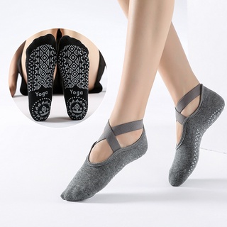 Ventilate Anti-skid Silicone Cotton Women Yoga Socks Gym Fitness Sports Pilates Socks Practice Zumba Exercise Dancing Non-slip Stocking Base Socks Floor Socks