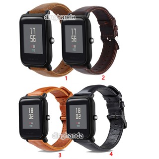 สายหนังแท้สำหรับ Huami Amazfit Bip Lite Bip S U