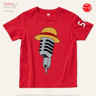 ✔☞▷เสื้อยืด พิมพ์ลายการ์ตูนอนิเมะ One Piece Red Movie Luffy Microphone UTA Idol สําหรับผู้ชาย