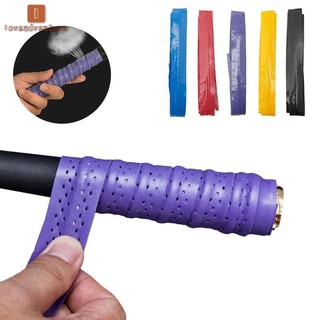ราคาและรีวิวLV△ 5 Colors Anti Slip Racket Over Grip Roll Tennis Badminton Squash Handle Tape