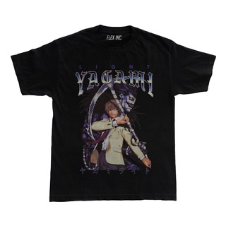 เสื้อยืด แบบหนา พิมพ์ลายอนิเมะ Death Note Yagami Light Ryuk