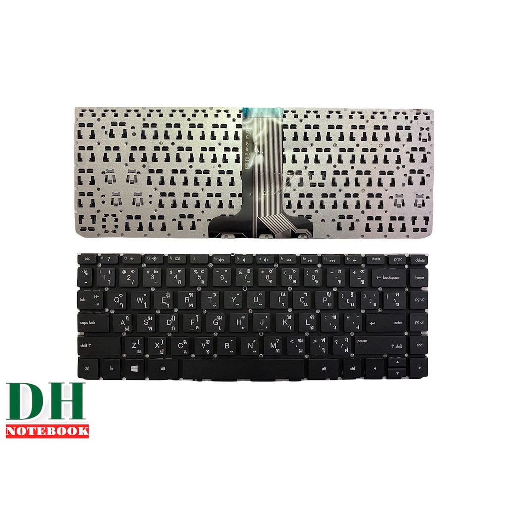คีย์บอร์ดโน๊ตบุ๊ค keyboard HP pavilion 14-BS 14-BC 14-BP ปุ่มตรง TH-ENG ...