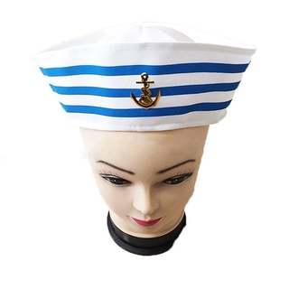 ✿ หมวกคอสเพลย์ รูปกัปตันทหารเรือ สีขาว สําหรับทํากิจกรรมโปรโมชั่น