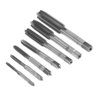 ❤7pcs M3 M4 M5 M6 M8 M10 M12 HSS Machine Thread Metric Plug Tap Drill Bits