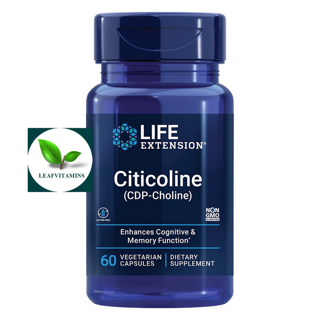 Life Extension Citicoline (CDP-Choline) / 60 Vegetarian Capsules ...