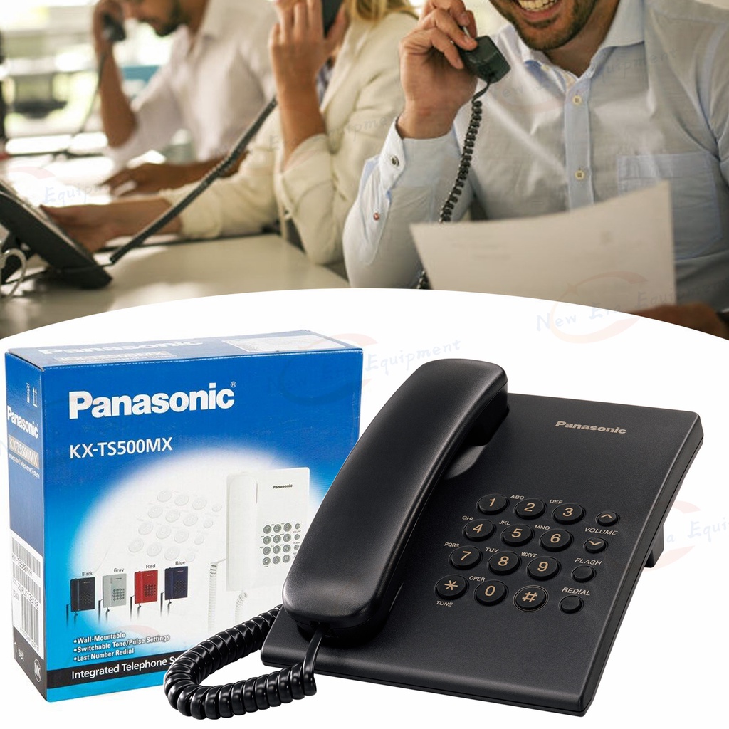 ภาพหน้าปกสินค้าPanasonic เครื่องโทรศัพท์ KX-TS500MX โทรศัพท์บ้านแบบตั้งโต๊ะ โทรศัพท์บ้าน ออฟฟิศ ไม่มีแบตเตอรี่เสียบและเล่น