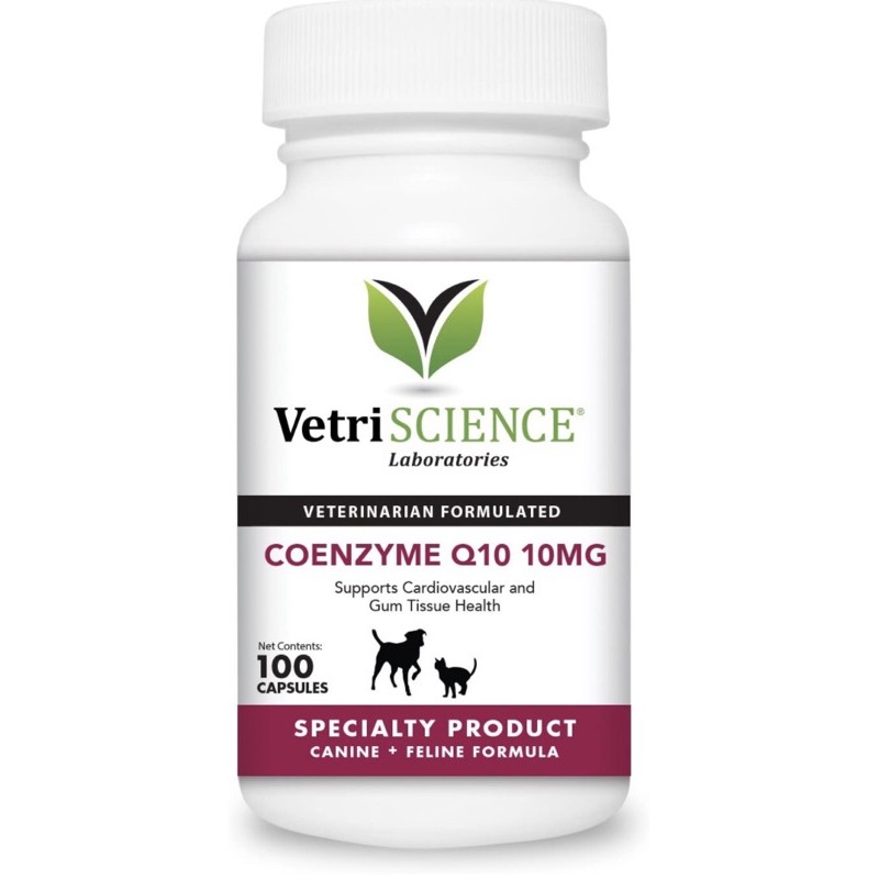 vetriscience-laboratories-coenzyme-q10-10mg-100-แคปซูล-สำหรับสุนัขและแมว-นำเข้าจากอเมริกา