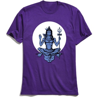 เสื้อยืดโอเวอร์ไซส์เสื้อยืดแขนสั้น คอกลม ผ้าฝ้าย พิมพ์ลายการ์ตูน Lord Shiva แฟชั่นฤดูร้อน สําหรับผู้ชาย 2021S-3XL