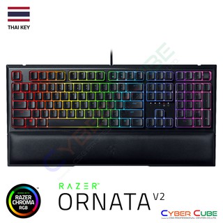 Razer Ornata V2 - Hybrid Chroma RGB Gaming Keyboard - Thai Layout Key คีย์บอร์ดเกมส์มิ่ง ( ของแท้ศูนย์ SYNNEX )
