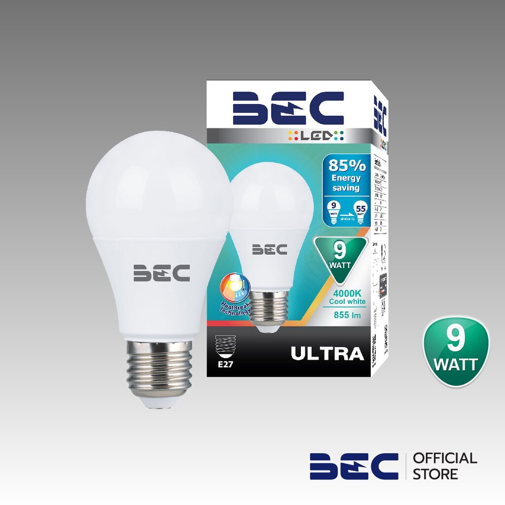 bec-หลอดไฟ-led-bulb-รุ่น-ultra-9w-11w-แสงวอร์มไวท์-แสงคูล-และแสงเดย์ไลท์-แพ็ค2หลอด