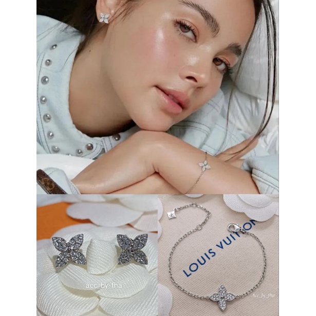 สร้อยข้อมือ-ต่างหูดอกหลุยส์-น่ารักมินิมอล-hiend-พร้อมส่ง