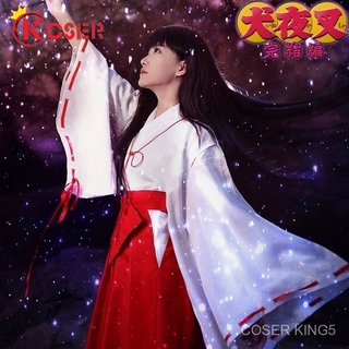 อะนิเมะ Inuyasha Kikyo Kimono ชุดคอสเพลย์เครื่องแต่งกายฮาโลวีนเครื่องแต่งกาย Cosplay Costume