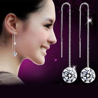 เพทายเปลือยเพชรหินหูสายเครื่องประดับสไตล์เกาหลีระดับ high-end ต่างหูเงิน S925 ธรรมชาติคริสตัลเพชรหญิง de2-3967
