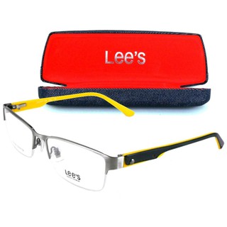 LEES แว่นตา รุ่น LS-50363 สีเงินขาเหลือง (ขาสปริง)