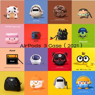 🚚เตรียมการจัดส่👑for AirPods3 Case รุ่นที่ 3 เคส 2021ใหม่ AirPods Case หูฟังเคส น่ารัก สไตล์การ์ตูน✅NI