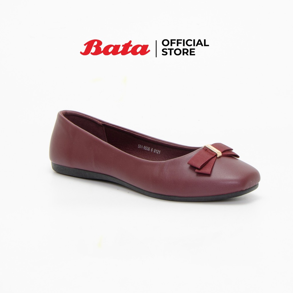 ภาพหน้าปกสินค้าBata Women's Ballerina Flats รองเท้าบัลเล่ต์แฟลตสำหรับผู้หญิง รุ่น Bindi สีแดง 5515536