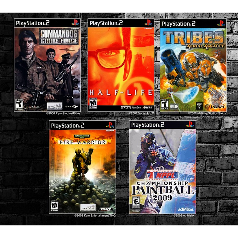 แผ่นรวมเกม FIRST PERSON SHOOTER COLLECTION PS2 แผ่นเกมps2 เกมเพล2 แผ่น ...