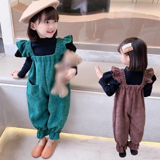 Korean Pants Baby Girls Pants Kids girl Overalls for Girls Autumn Fashion Casual Winter Warm Pant