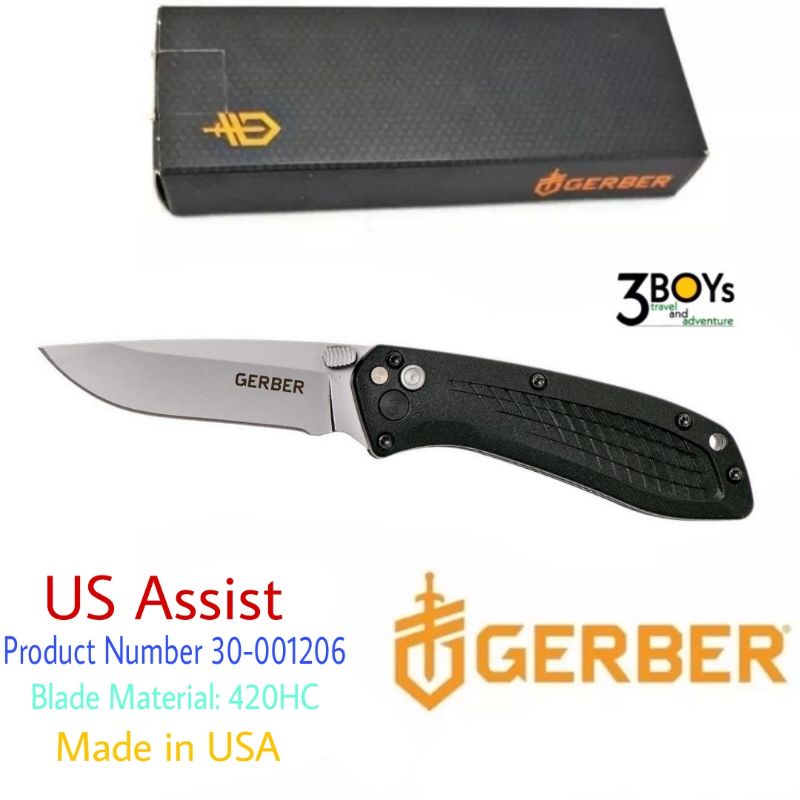 มีด-gerber-us-assist-รุ่น-30-001206-ใบมีด-420hc-fe-ด้ามจับไนลอน-ของแท้-น้ำหนักเบา-ผลิต-อเมริกา