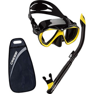 สินค้า CRESSI SET OF RANGER MASK AND TAO SNORKEL BLACK ชุดอุปกรณ์ดำน้ำ หน้ากาก พร้อมท่อหายใจใต้น้ำ อุปกรณ์ดำน้ำ