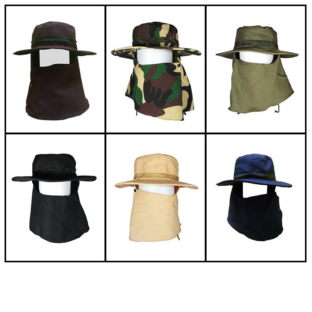 ภาพหน้าปกสินค้าหมวกคลุมหน้ากันแดด หมวกคลุมทหาร หมวกปิดหน้า หมวกกันแดด หมวกก่อสร้าง หมวกตกปลา หมวกทำสวน หมวกทำนา จากร้าน n.aranshop บน Shopee