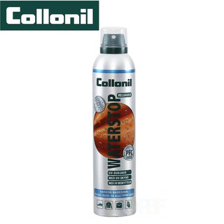 Collonil Water stop Reloaded ใหม่ล่าสุด กันน้ำ ยูวี เชื้อรา คราบหิมะ สูตรใหม่ ไร้สารตะกั่ว สำหรับหนังเรียบ หนังแคนวาส