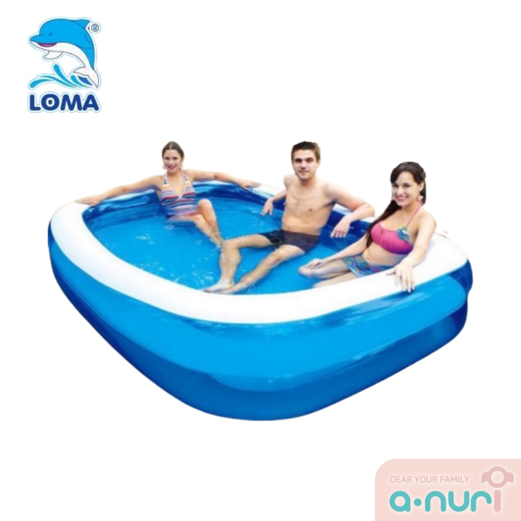 loma-สระว่ายน้ำเป่าลม-สระเป่าลม-สระน้ำเป่าลม-สระเด็ก-ขนาด-2-เมตร-2-6เมตร-และ-3เมตร-2ชั้น-แบรนด์โลมา-ไวนิลหนา