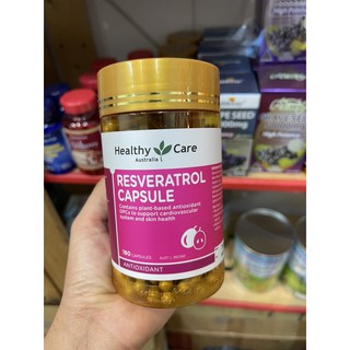 Healthy Care Resveratrol เรสเวอราทอล 180เม็ดจากออสเตรเลีย