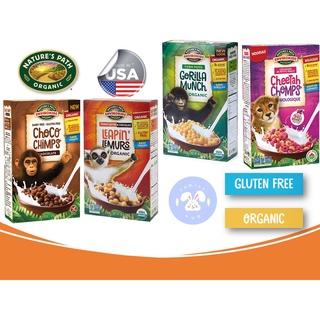 ภาพหน้าปกสินค้าNature’s Path  Envirokidz Leapin’ Leamur / Cheetah Chomps / Choco Chimps/ Gorilla Munch Cereal 284g Gluten Free ที่เกี่ยวข้อง