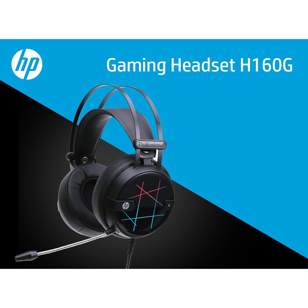 hp-หูฟังเกมมิ่ง-ใส่สบาย-มีไฟ-gaming-headset-h160g