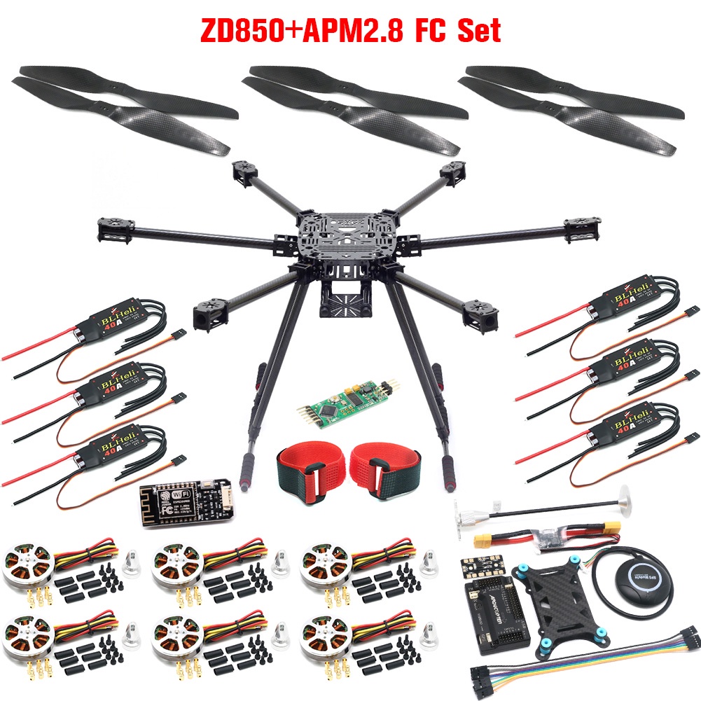 Zd850 ชุดมอเตอร์คาร์บอนไฟเบอร์ 850 มม. APM2.8 Pixhawk 2.4.8 Flight ...
