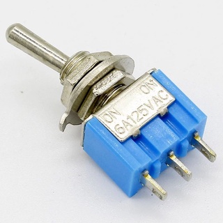 MINI MTS-102 3-PIN SPDT ON-ON 6A 125VAC Miniatureสลับสวิทช์