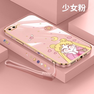 เคสโทรศัพท์มือถือแบบนิ่ม ลายการ์ตูนเซเลอร์มูน สําหรับ iPhone 7plus 8plus X xs xr xs max
