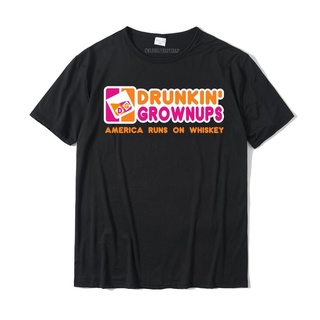 เสื้อยืด ผ้าฝ้าย พิมพ์ลาย Drunkin Grownups แฟชั่นฤดูร้อน สําหรับผู้ชาย