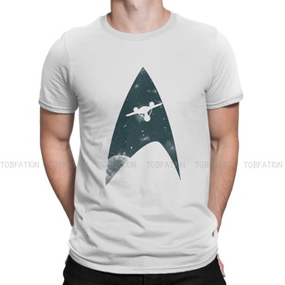 เสื้อยืดผ้าฝ้ายพิมพ์ลายขายดี เสื้อยืดแขนสั้น พิมพ์ลาย The Final Frontier Star Enterprise Space Trek สไตล์ฮิปฮอป สําหรับผ