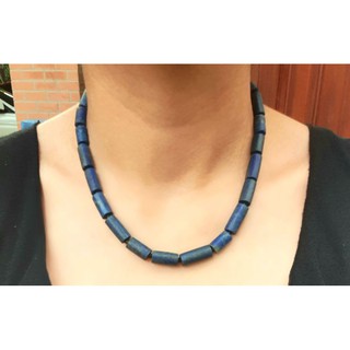 สร้อยคอหินลาพิสลาซูลี่ หินแท้ธรรมชาติ หินนำโชค