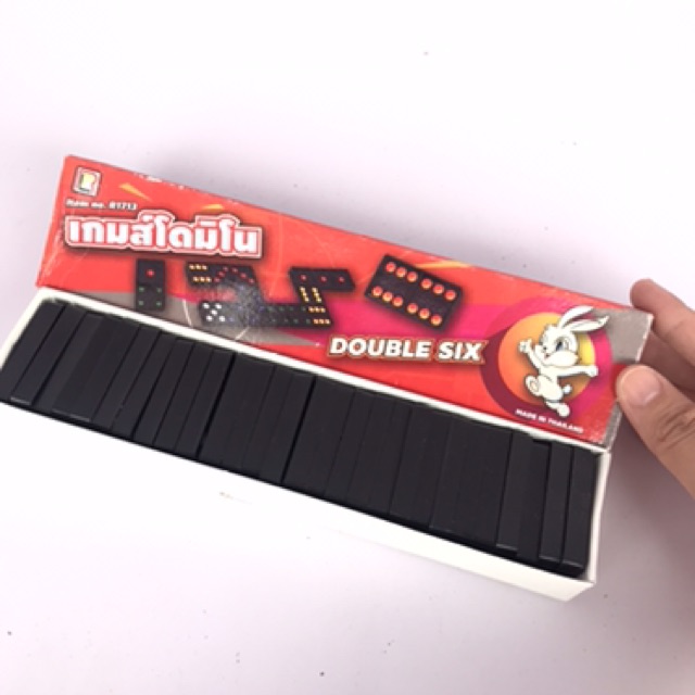 เกมส์โดมิโน่-dominoes-double-eight-โดมิโน่-โดมิโน่กระต่าย-โดมิโน่ยี่ห้อกระต่าย-โดมิโน่ตัวต่อ-ของเล่นโดมิโน่-โดมิโน่ใหญ่