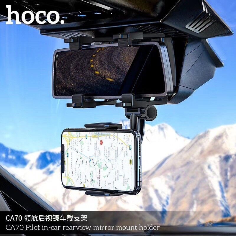 ส่งจากไทย-ที่ยึดมือถือ-ติดรถยนต์-แบบขายึดกับกระจกมองหลัง-hoco-ca70-rearview-miror-car-holder