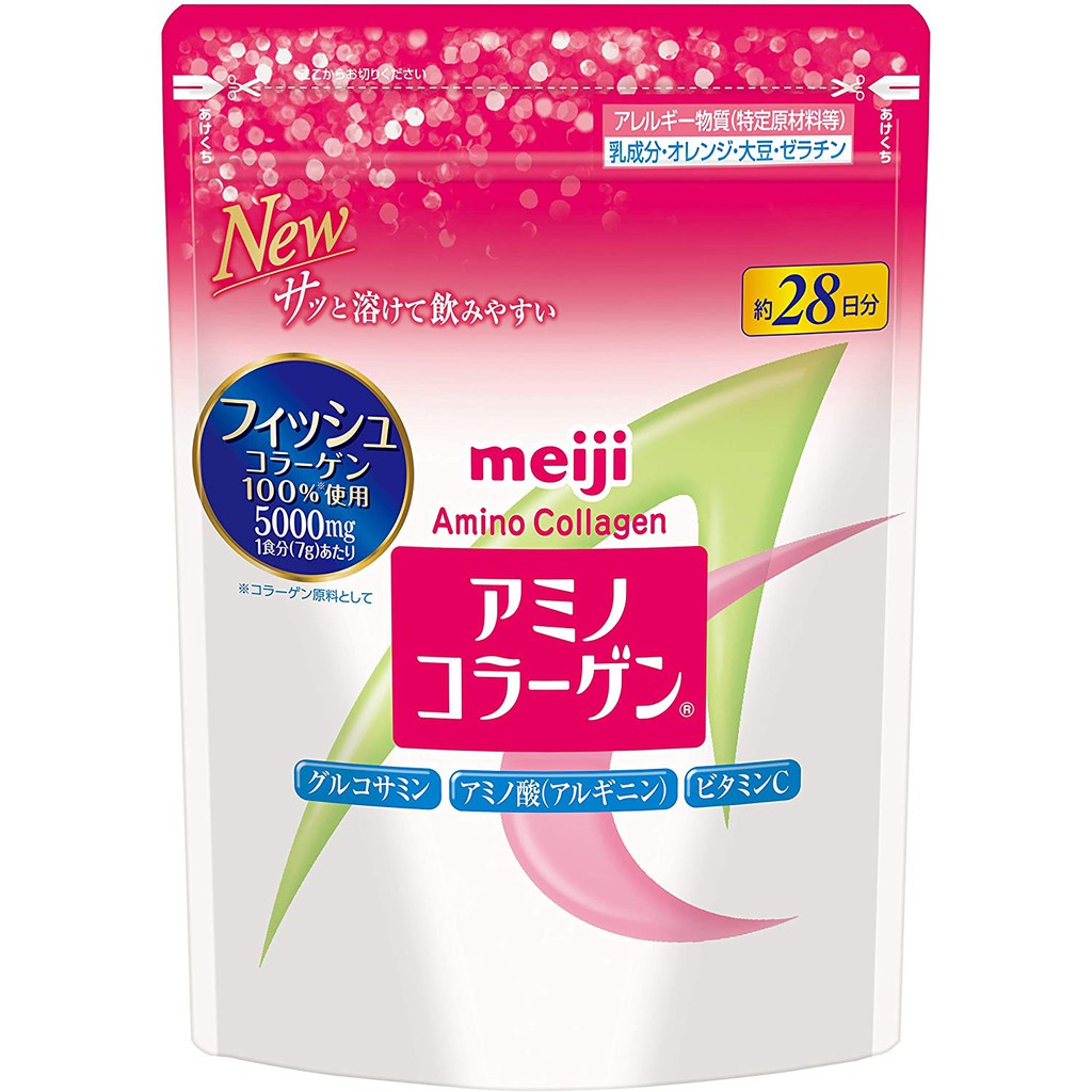 refill-meiji-amino-collagen-5-000-mg-เมจิ-อะมิโน-คอลลาเจน-ชนิดผง-คอลลาเจนเปปไทด์-บำรุงผิว-ลดริ้วร