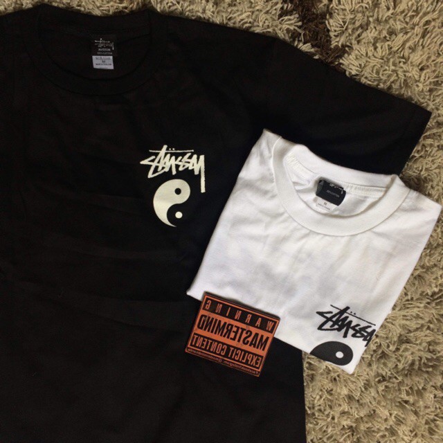 เสื้อยืดแฟชั่นผู้ชาย-stussy-yin-yang