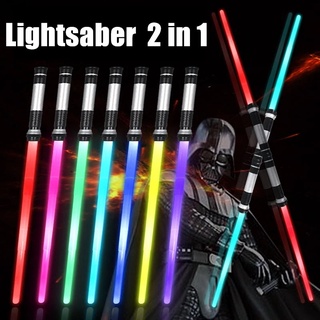 🌀COD🌀 2 in 1 ไลท์เซเบอร์ Star Wars 7 สี 2 ชิ้น LED ดาบแฟลช  ดาบเลเซอร์พับเก็บได้เปลี่ยนสีเหนี่ยวนำ แท่งเรืองแสง