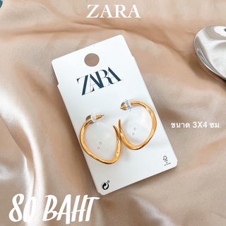 สินค้า **พร้อมส่ง** ZARA ต่างหูห่วงสีทองดีไซน์เก๋ๆ 🍑ราคา 80 บาท/ เซต 🍑