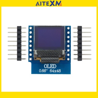 โมดูล oled หน้าจอ LCD 0.66 นิ้ว สําหรับ WEMOS D1 MINI ESP32 64X48 0.66 นิ้ว oled module IIC
